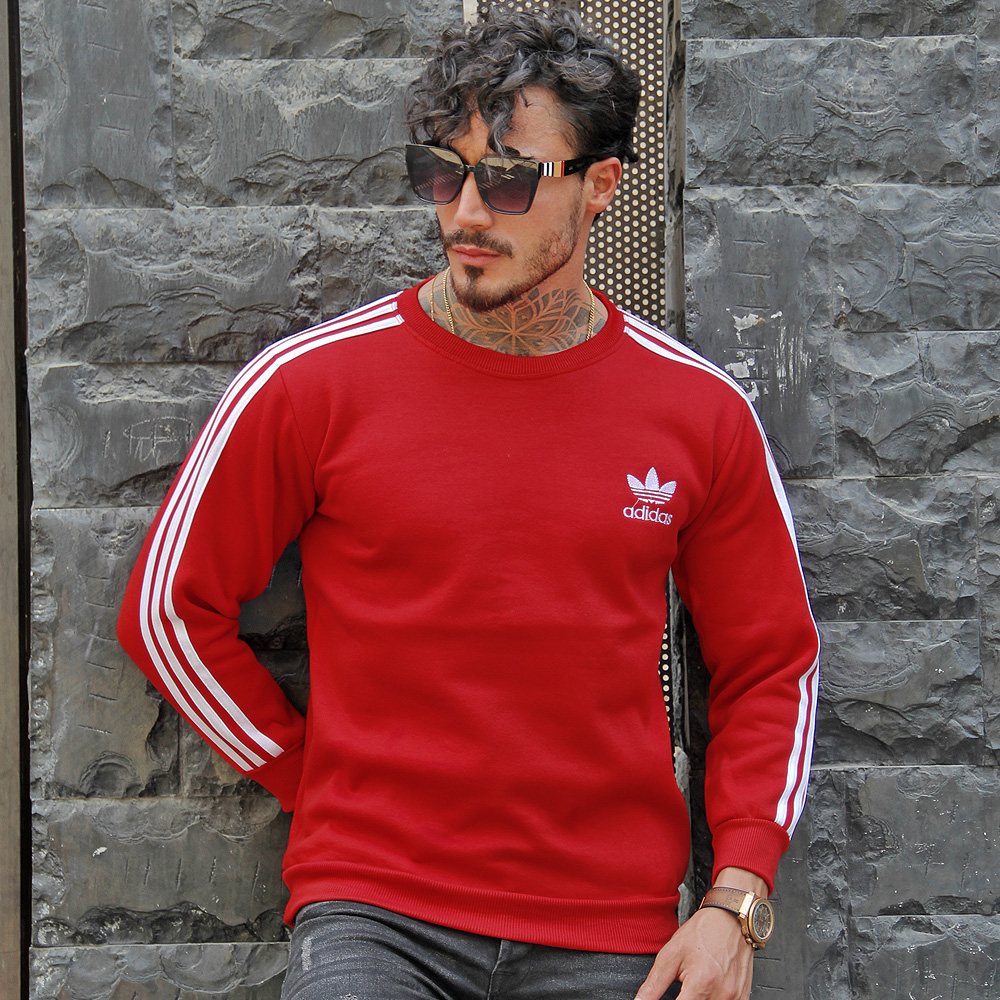 دورس یقه گرد adidas زرشکی